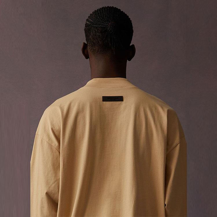 Fear of God Essentials Long-Sleeve Tee Sand Unisex Tops Tan 125BT222014F
