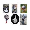 Fuck You Rain Umbrella Middle Finger Print Compact 3 Fold Black 23.5cm