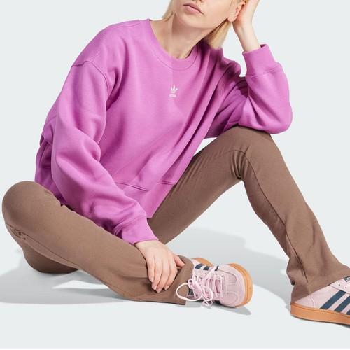 Adidas Originals Sports Crew Neck Retro Sweatshirt for Women, Light Purple