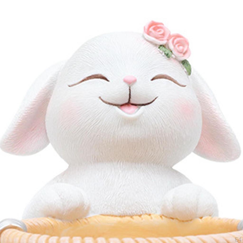 Small Flower Pot Desktop Storage Organizer Cartoon Animal Statue Gift, Tabletop Decoration, Plant