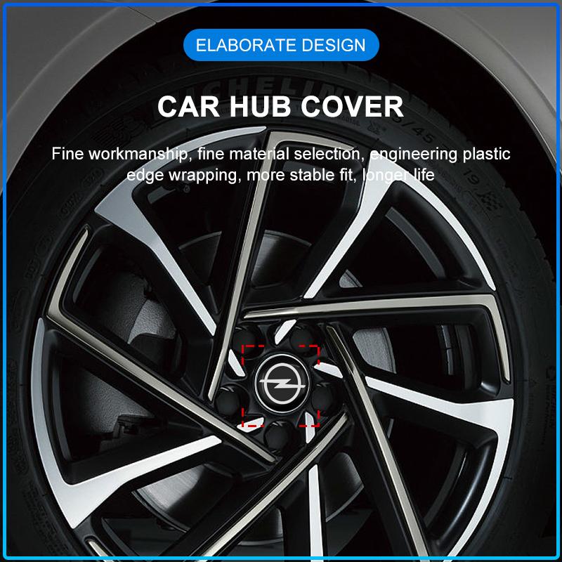 4PCS 56 60mm Car Styling Wheel Center Hub Caps Rim Cover Badge Emblem Sticker For Opel Astra H G J Insignia Mokka Zafira Corsa Vectra B C D