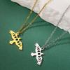 LIKGREAT Hollow Lunar Phase Moon Eagle Necklace for Women Men Stainless Steel Animal Bird Hawk Pendant Protection Amulet Jewelry