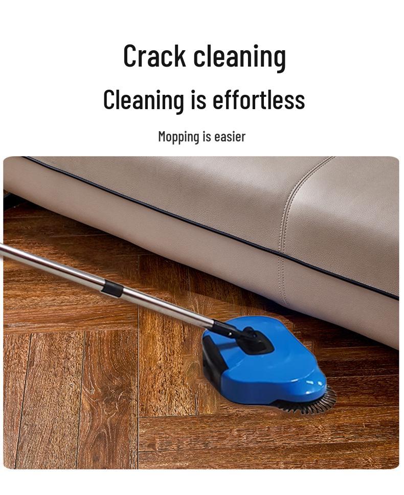 All-in-One Manual Sweeper: Push-Type Broom with Suction & Mopping for Household Cleaning