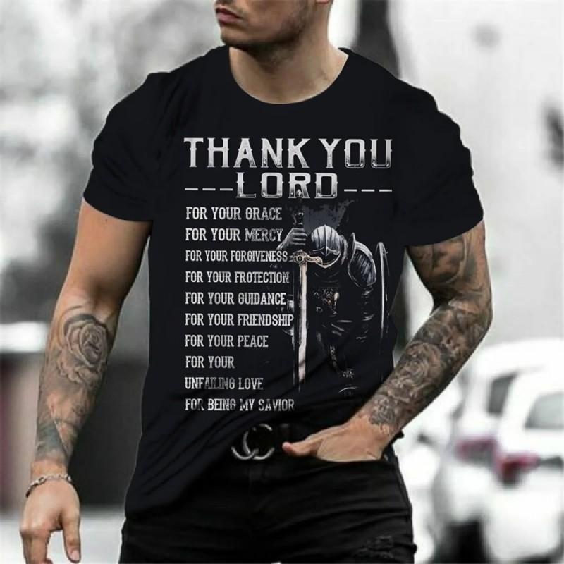 Mens Loose Fit Short Sleeve Crew Neck T-Shirt Streetwear Letter Print Casual Tee