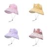 Lovely Cartoon Bear Kids Sun Cap With Wide Brim For Girls Summer Beach Hat