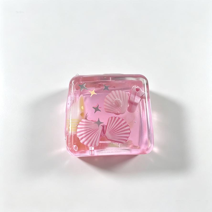 Ocean Maltose Squeeze Toy Squishy Ocean Square Fidgets Toy Slow Rising Funny Anti-stress Sensory Toy for Adults Kids Stress Anxiety Relief Fidget Toys 1pcs-pink