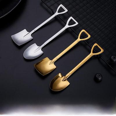 Retro Stainless Steel Shovel Spoon for Desserts and Watermelon