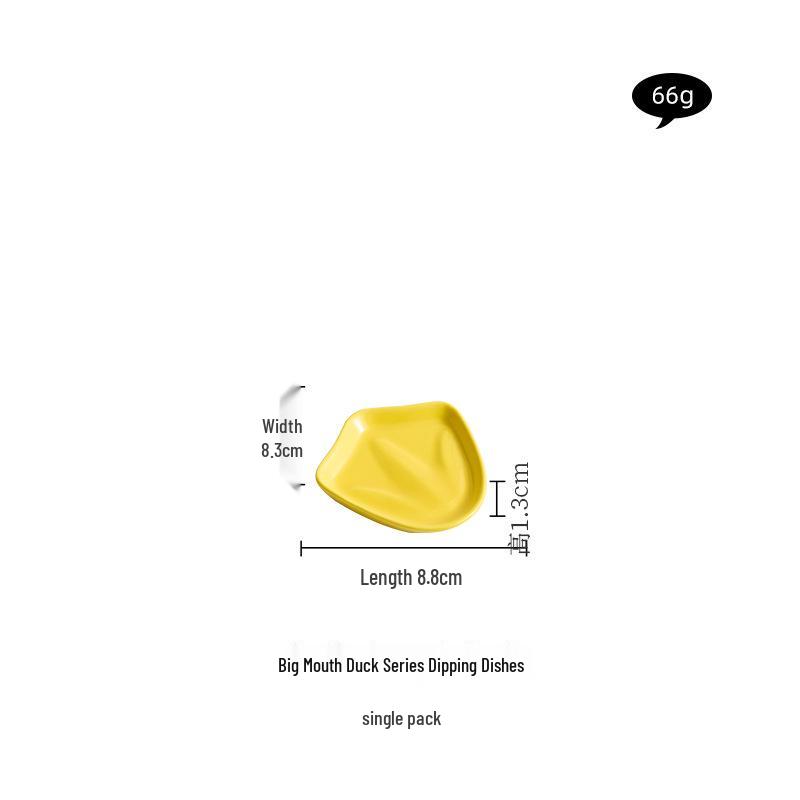 

Роскошный мультяшный керамический набор посуды с уткой: Включает чашку, ложку, тарелку для завтрака и миску для овсянки для детей Standard Size