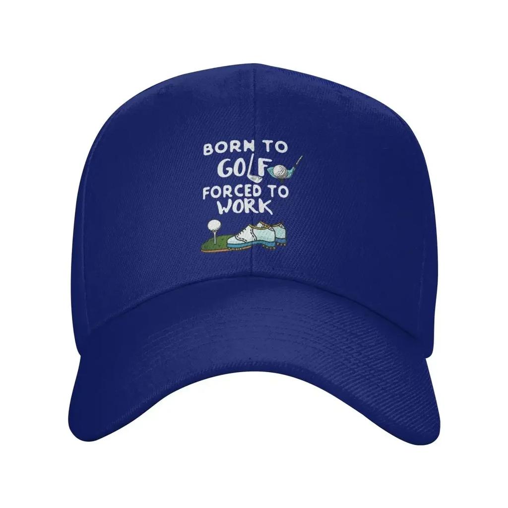 Personalized Born To Golf Forced To Work Baseball Cap Hip Hop Women Unisexs Adjustable Dad Hat Summer Snapback Hats