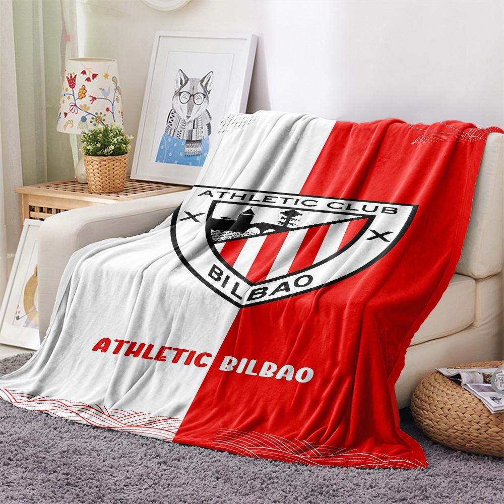 Bilbao Logo Print FlAannel Blanket, High Quality Comfortable for All Seasons, Home Decor, Warmth and Comfort