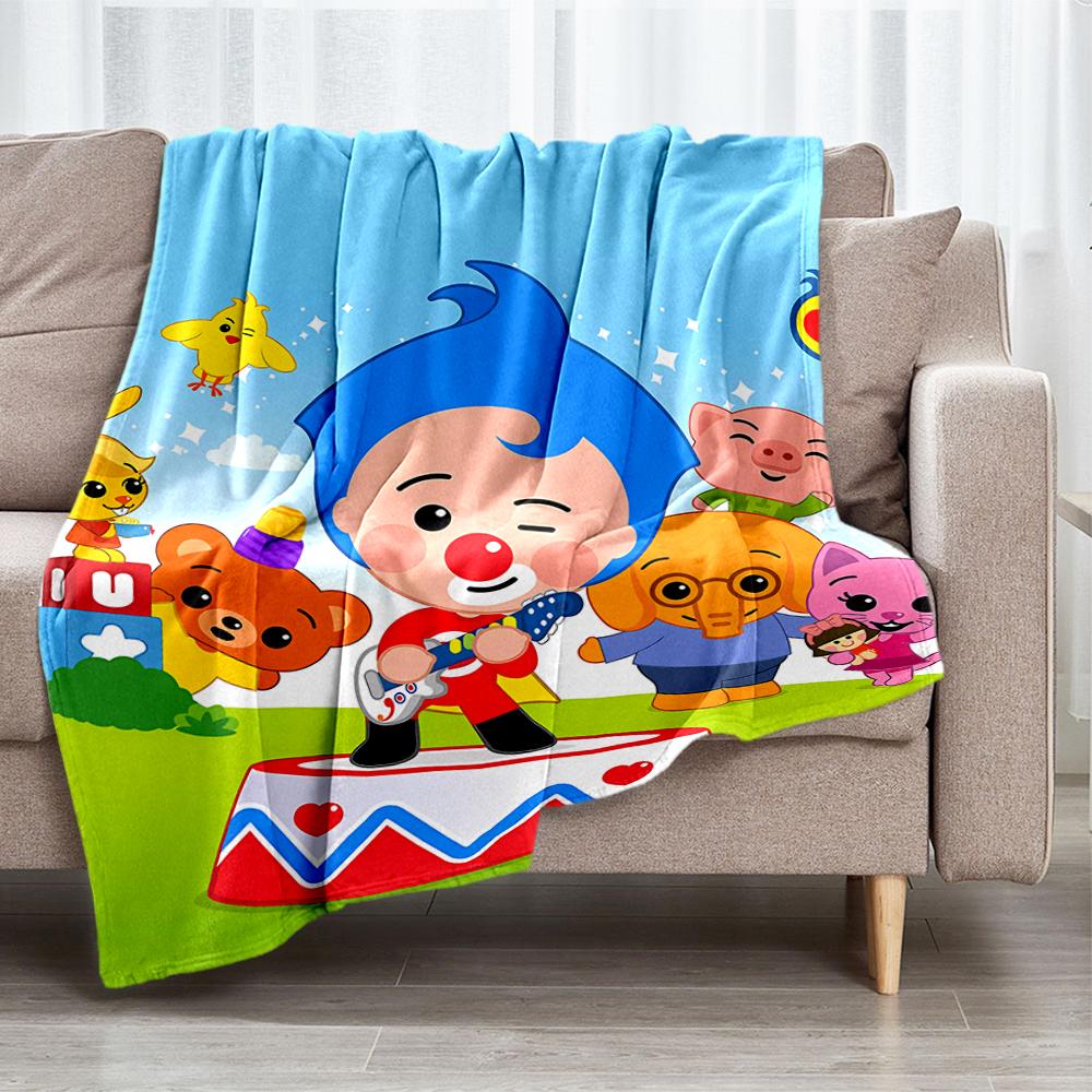 Coperta stampata a tema Plim Plim - Perfetta per divano, letto, viaggi e uso all'aperto | Lavabile in lavatrice, accogliente e resistente.