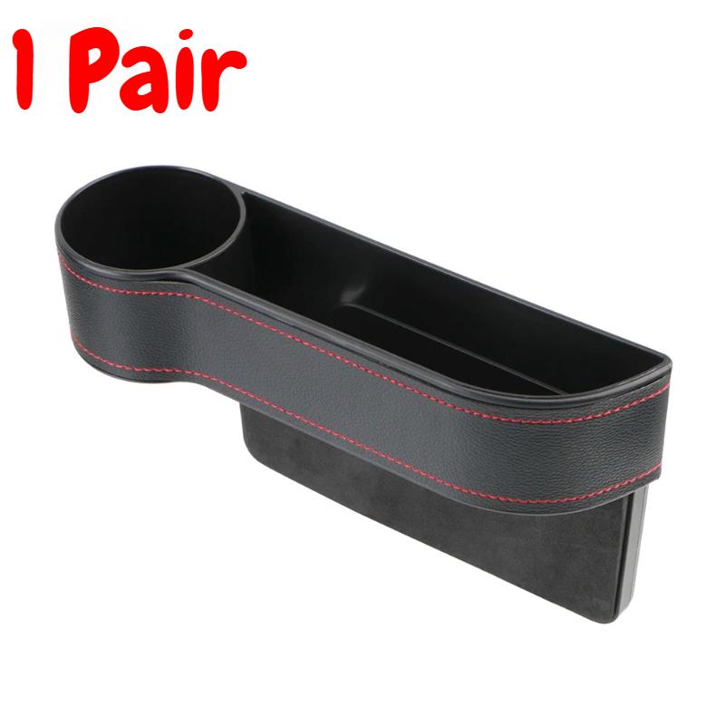 Leather Car Seat Gap Organizer Multifunctional Storage Box Pocket Catcher Cup Phone Bottle Holder Auto Interior Accessories