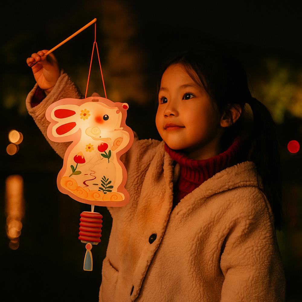 Rabbit Middle Autumn Festival Lantern Paper Ancient Style Handheld Lantern  Decoration