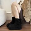 New muffin thick-soled small man, black suede Martin boots women's shoes, new autumn and winter single boots show small feet