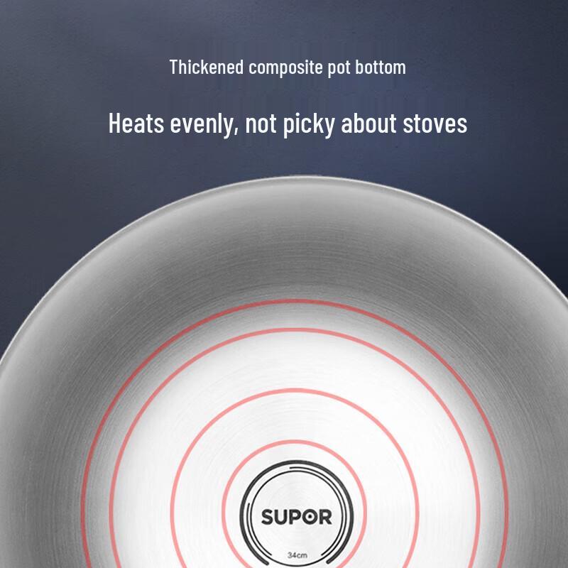 SUPOR 30cm Waben Edelstahl Wok