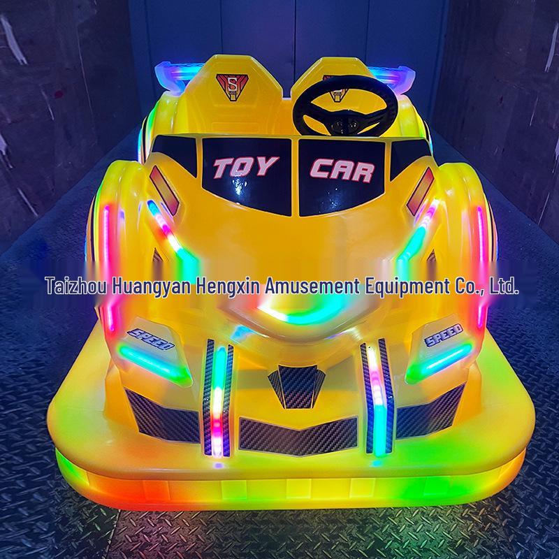 Children's & Adults' Luminous Electric Scooter with Seat - Outdoor Double Bumper Amusement Vehicle