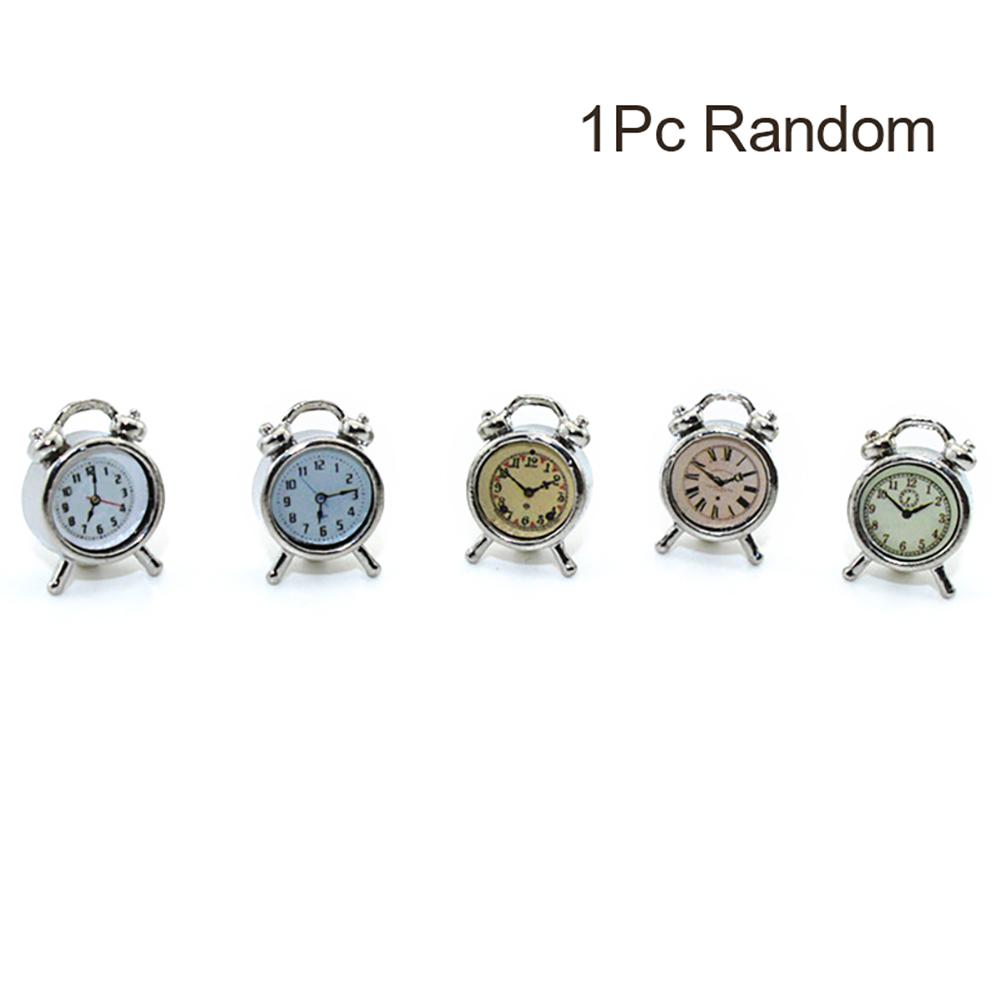 1/12 Dollhouse Miniature Living Room A Metal Alarm Clock