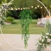 Realistic Plastic Vines 1/3/4Pcs Hanging Artificial Flower Decoration, UV Resistant Fake Fern & Floral Wedding Party Flowers Vine, Wall Faux
