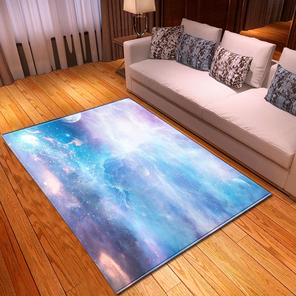 Gradual Change Large Carpet Feather Wind Bedroom Floor Mat