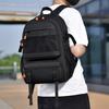 Korean Version of Fashion Casual Men's Backpack Can Be Set with Trolley Case for Business Travel, Double Back Large-capacity Casual Backpack.