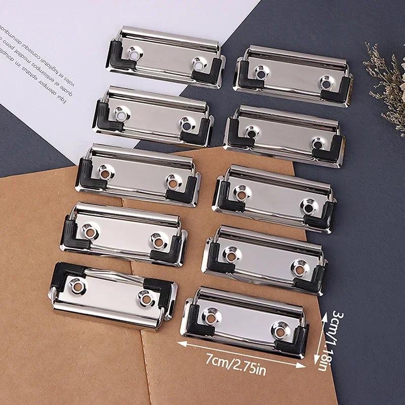 10 Pezzi Clip per Appunti Clip Metalliche Montabili a Molla Fermagli per Cartelle File Fermagli in Fibra di Legno per Ufficio Cancelleria Per Scuola