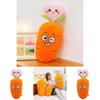 Creative Carrot Pillow Plush Toy With Embroidered Face For Kids And Girls