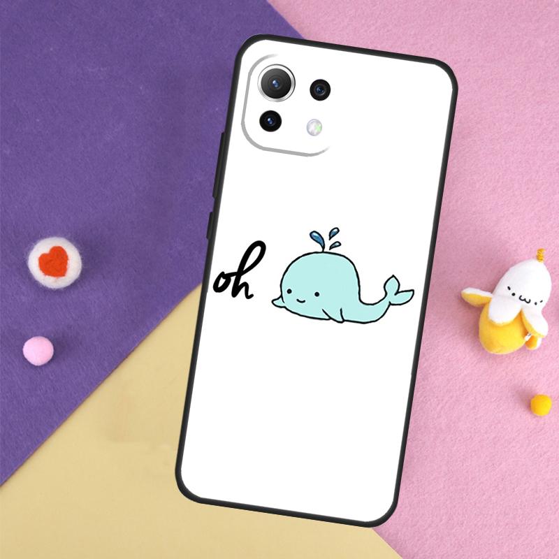 Cartoon Whale Case For Xiaomi 15 13 14 Ultra 14T 11T 12T 13T Pro POCO X7 Pro X3 X5 X6 F5 F6 M6 Pro Cover