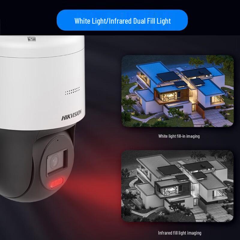 Telecamera di Sicurezza Smart PTZ PoE HIKVISION con Visione Notturna a Doppio Spettro/Full-Color a 360° e Audio Bidirezionale Spina CN (adattatore incluso)