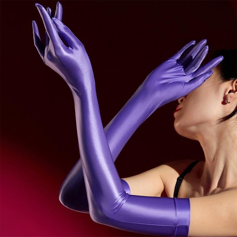 Glänzende Hosen 80D Bodybuilding-Strumpfhosen vertikaler Streifen hinten Tanzstrümpfe ölglänzend 360 sexy seidige Strumpfhosen
