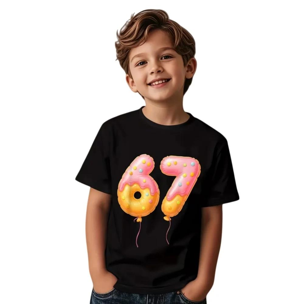 67 Print Men's T-Shirts Fashion Cool Summer Short-Sleeve Casual Crewneck Tops for Women Tees Top
