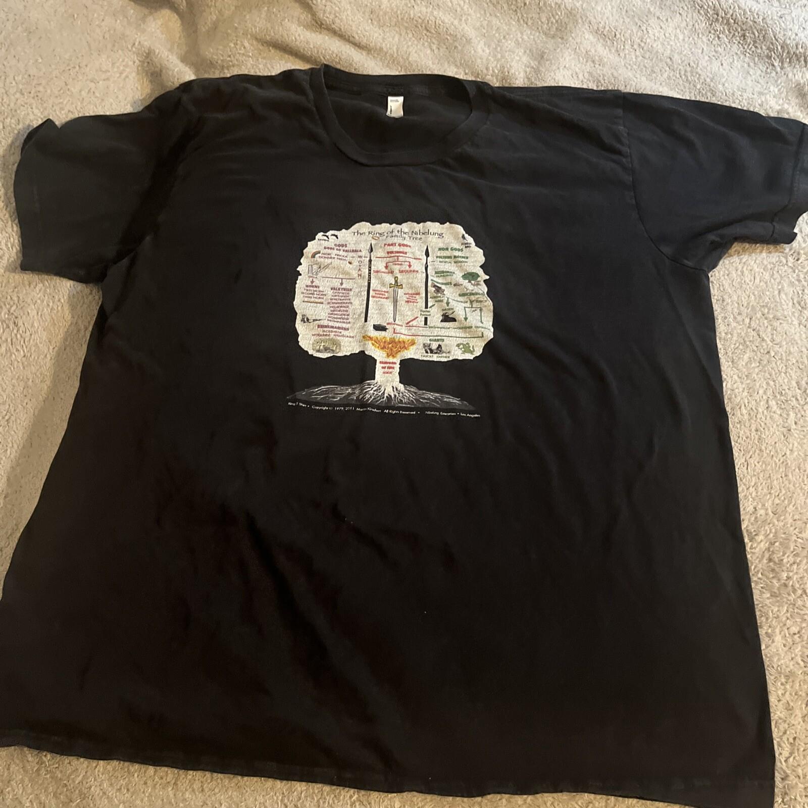 ring of the nibelung tee shirt xl family tree black 2011 Unisex T-Shirt S