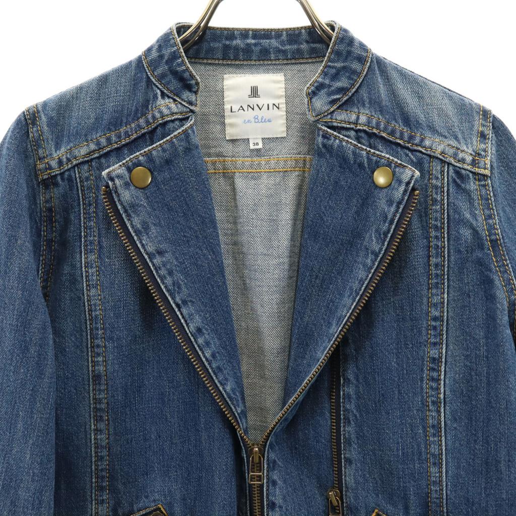 LANVIN en Bleu Denim Jacket 38 Wash blue jeans Women Used