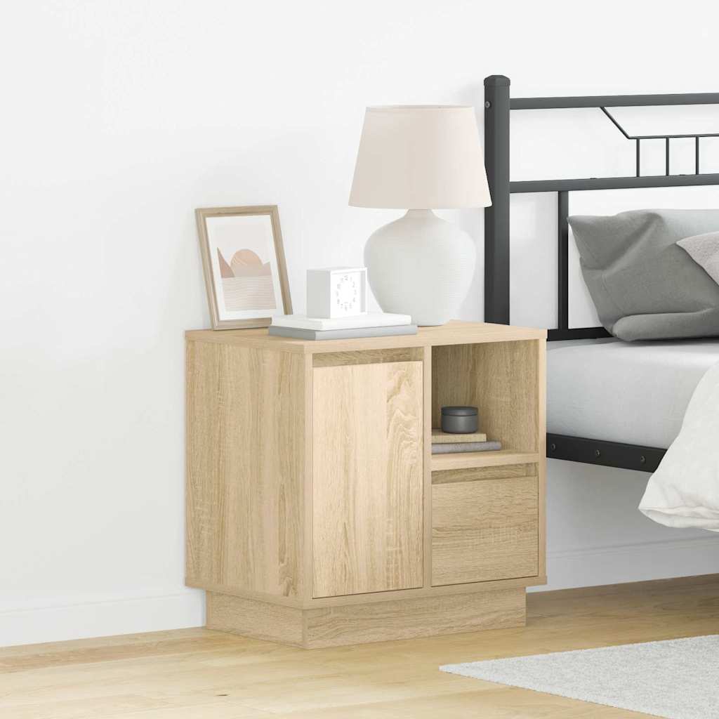 Nightstand 2 Pcs Sonoma Oak 50 X 34.5 X 50 Cm Engineered Wood