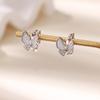 Dainty Butterfly Stainless Steel Earring Cubic Zirconia Gold Color Anti Fading Earrings Women Wedding Jewelry Accessories Gifts