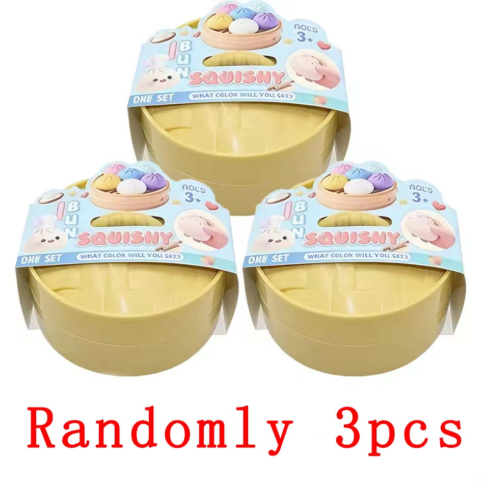 6 stili Squishy a forma di Raviolo Arcobaleno Gigante Morbido Giocattolo Sensoriale da Spremere Sollievo Ansia Fidget Sfera Antistress per ADHD Autismo