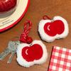 Schattige Pluche Fruit Appel Hanger Sleutelhanger Portemonneetje Zacht Pluche Rits Kleine Portemonnee Rugzak Sleutelhanger Decoratieve Hanger Cadeaus