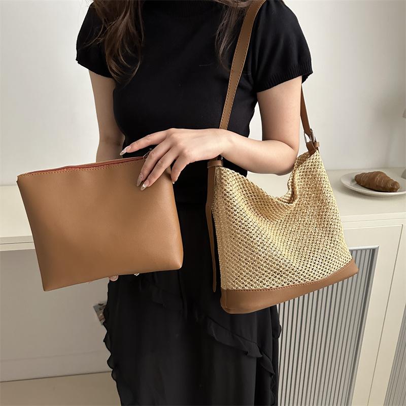 Summer Straw Bag Ethnic Style Armpit Bag Fashionable Simple Mother Bag Niche Versatile Shoulder Bag