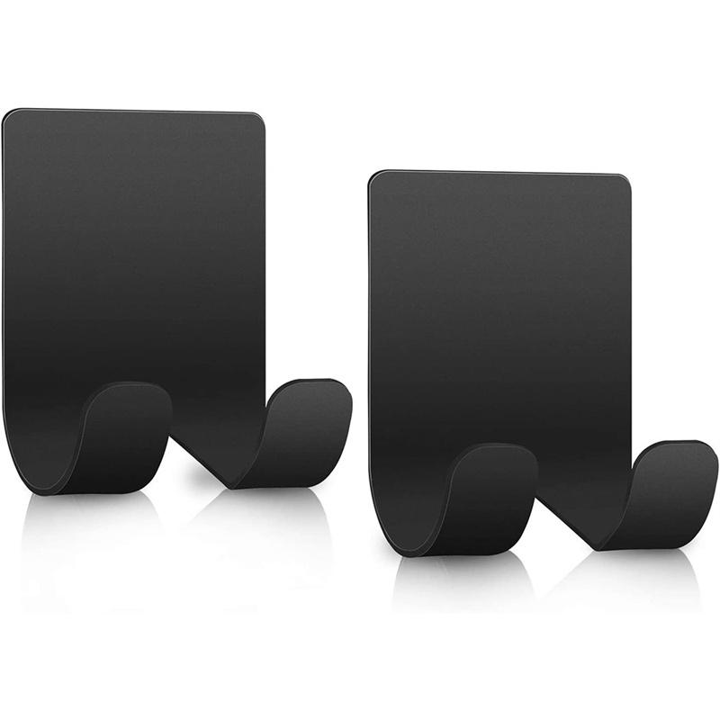 2pcs No-hole drilling hook stainless steel hat rack razor holder kitchen and bathroom plug-in hook minimalist single-hook razor
