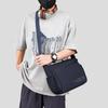Men's Large Capacity Outdoor Crossbody Bag - Horizontal Style, Solid Color, Lightweight Korean Shoulder Backpack
