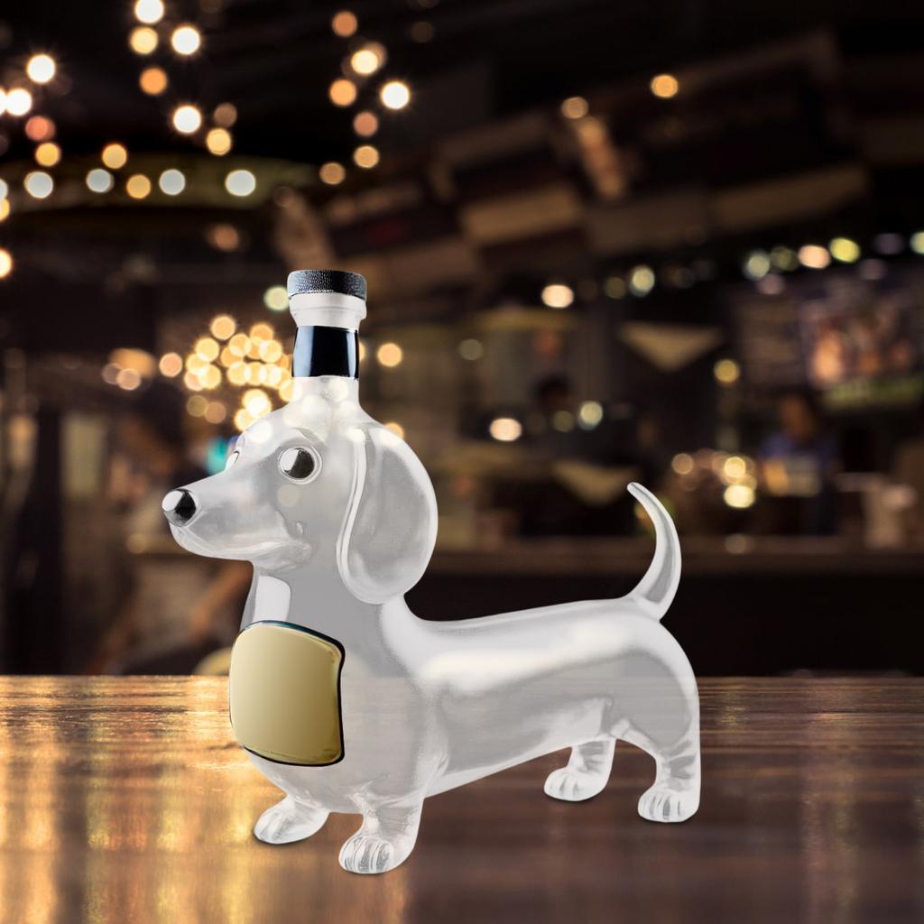 Dachshund Dog Whiskey Bottle, Fun Dachshund Whiskey Bottle, Glass Dachshunds Statue Wine Bottles, Dachshunds Decanter Decoration, For Bar, Home,