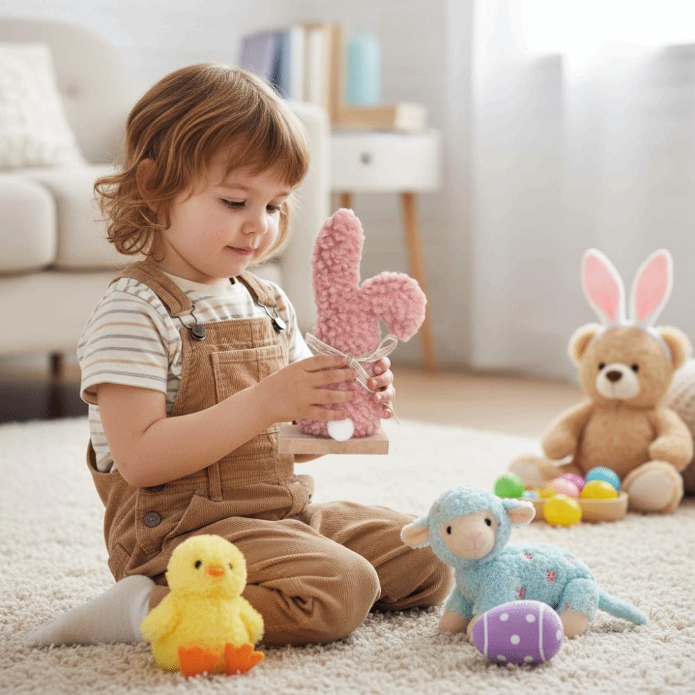 Plush Texture Easter Rabbit Decor Pretty Design Table Decoration Festive Ornament  Dining Table