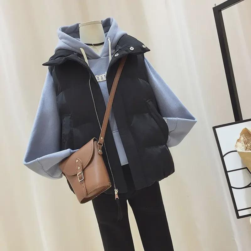 2023 Autumn/Winter Korean Style Women's Short Sleeveless Down Vest – Versatile and Fashionable.