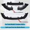 Front Bumper Front Lip Front Shovel Kit For Tesla New Model Y Juniper 2025+ Body Spoiler Splitter Segmented Front Bumper Kit