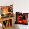 African American Woman Cushion Cover Silky Short Plush Invisible Zipper Dustproof Sofa Pillow Case For Home Decor