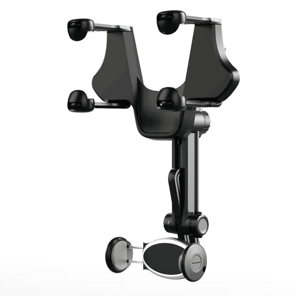 360° Multi-function AR Car Rearview Mirror Phone Holder - Unobstructed View