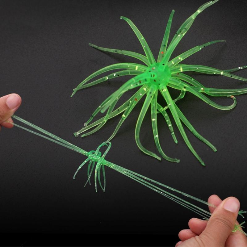 2Pcs Soft Fishing Lures with Urchin Shape, Simulation Fishing Stuff Urchin Baits Artificial Slow Floating Swimming Lures