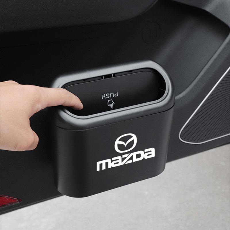 Car Vehicle Case Storage Box Black ABS Square Pressing Trash Can For Mazda 3 6 CX5 2 CX3 CX9 MX5 RX8 Axela Demio MS CX5 2 Axela Demio Atenza MS GJI GH