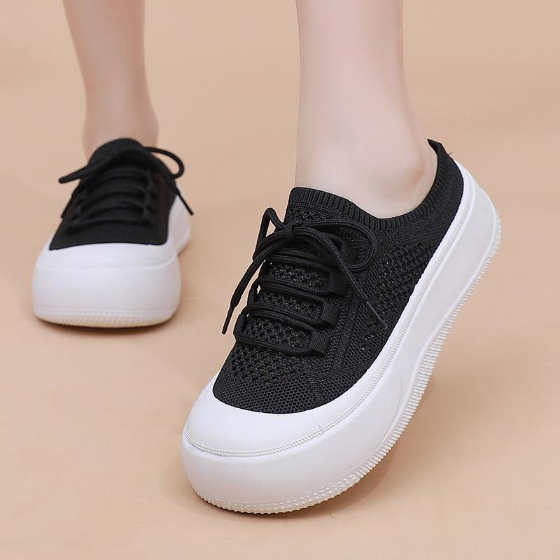 New Feizi Breathable Casual Women's Shoes with Soft Soles Versatile Women's Half-slippers and Durable Single Shoes