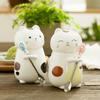 400ml Cats Cup Set with Spoon and Lid Animal Drinkware Cute Cats Coffee Cup with Spoon and Lid Delicate Ceramic Mug Cup