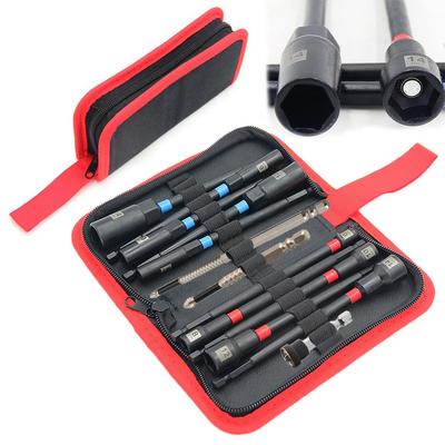Comprehensive Hex Socket Adapter Set with 13 Pieces and Extensions